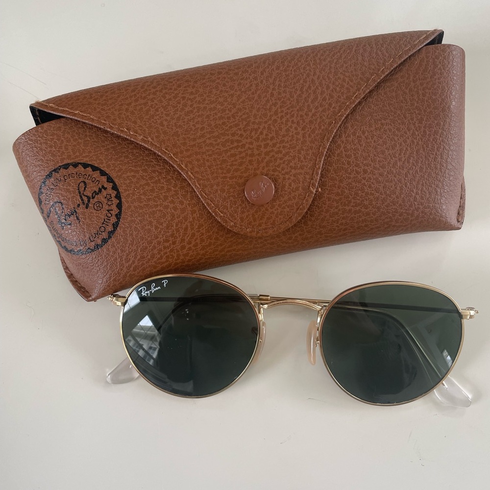 Ray-Ban Polarized Round Metal Sunglasses
